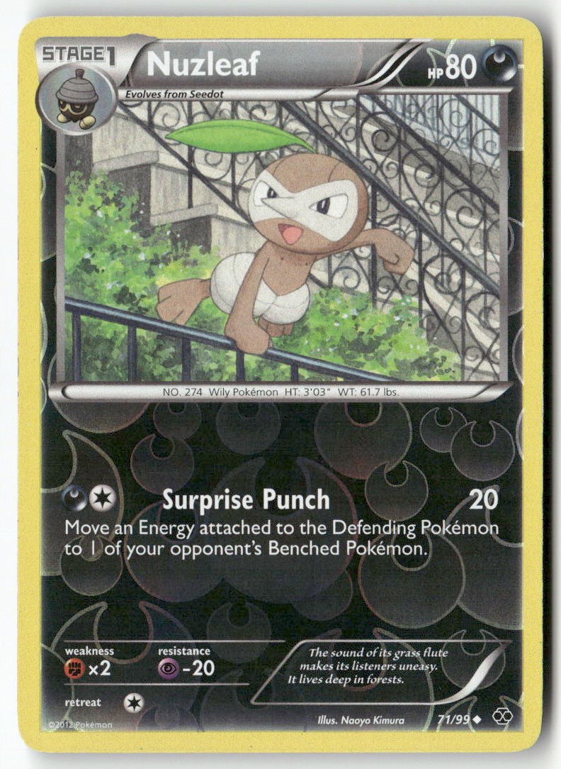 Nuzleaf 71/99 Uncommon Next Destinies Pokemon Reverse Holo Lightly Played