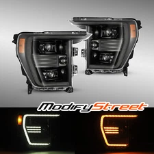 AlphaRex For 21-22 Ford F150 PRO-Series Projector Headlights Alpha Black