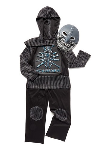 Halloween Gruesome Knight Costume Hooded Mask Sword Skull Undead Dead Hood H16 - Picture 7 of 9