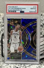 2023 Select Victor Wembanyama Premier Blue Cracked Ice PSA 10