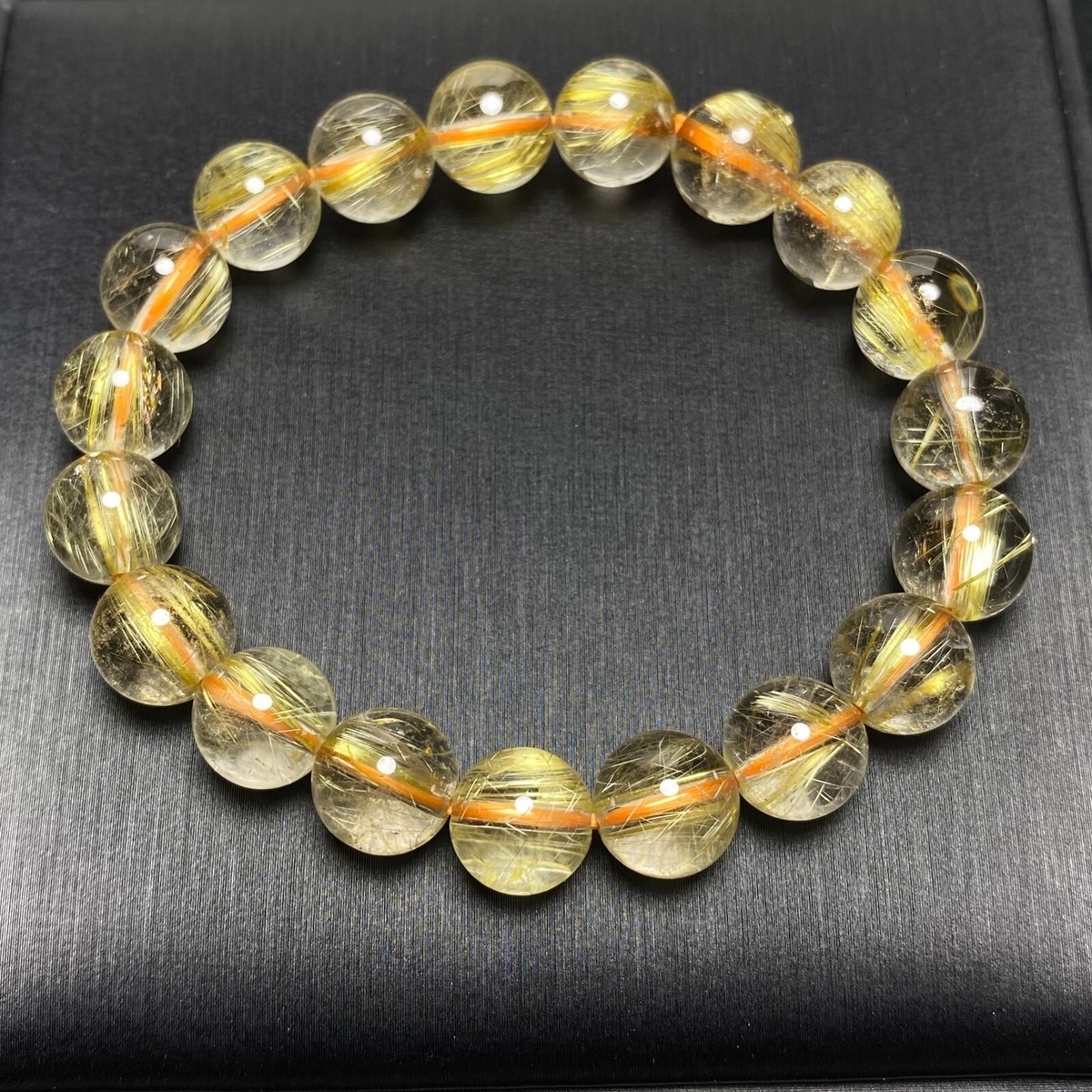 Gold Rutilated Clear Quartz Stretchy Bracelets Gold Rutilated Clear Quartz Stretchy Bracelets