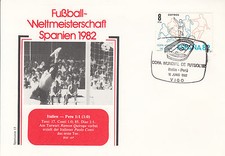 Brief / Fu&szlig;ball WM 1982 - Spiel: Italien - Peru  1:1