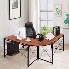 Folding Computer Desk Simple Laptop Table Home Office Workstation for Writing