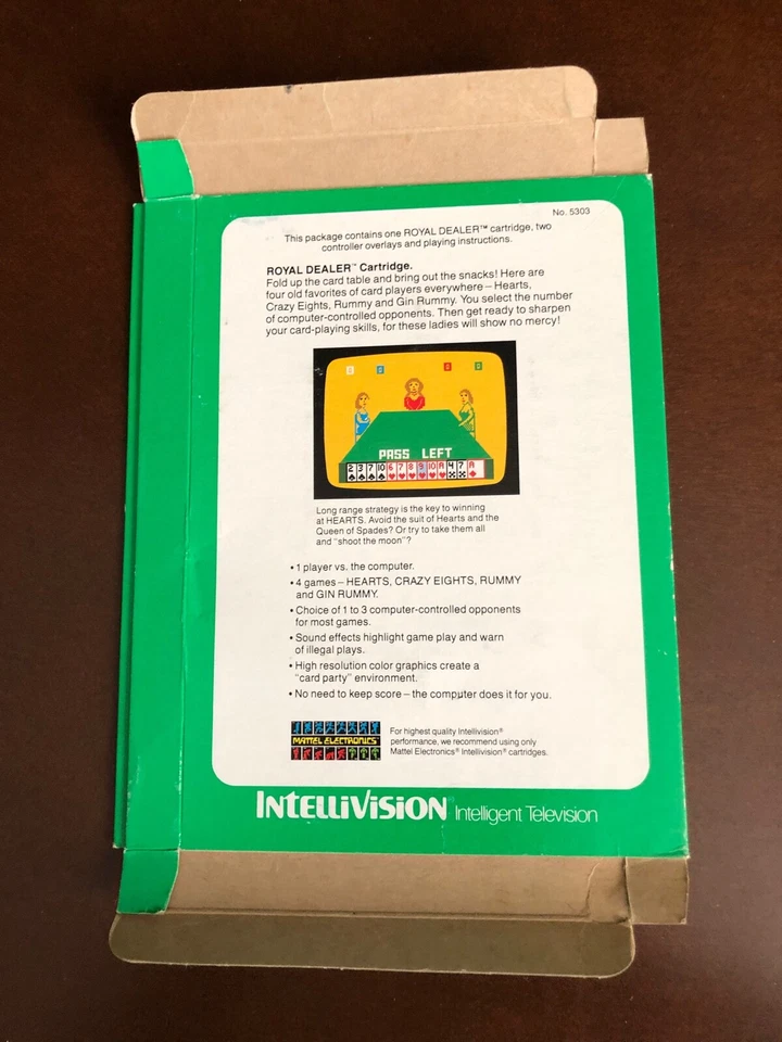 Royal Dealer from Mattel Electronics for Intellivision Empty USA Gatefold Box - Image 2 of 3