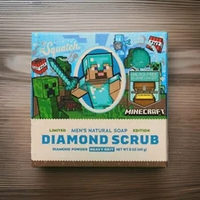 Dr. Squatch Minecraft Soap Diamond Scrub Limited Edition NIB