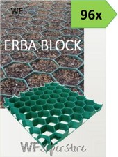 Grigliato salvaprato salvaverde in plastica carrabile ERBA BLOCK - 96 pezzi