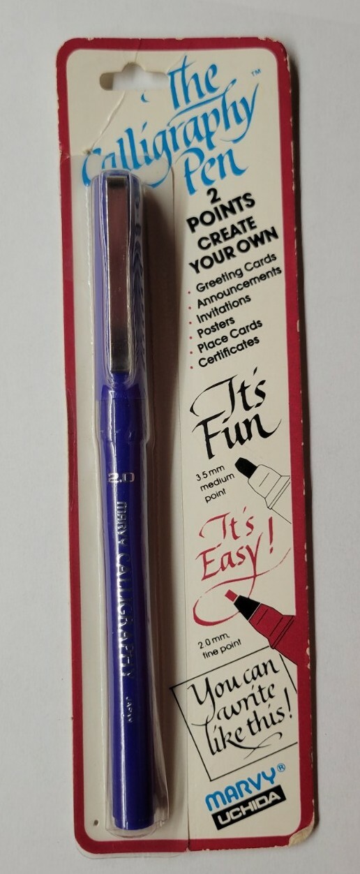 Marvy The Calligraphy Pen Burgundy 2.0 mm Fine 3.5 mm Medium Double Point