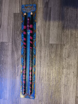 RockBand Rock Band Harmonix Drumsticks Pink Purple Black Zebra New Sealed