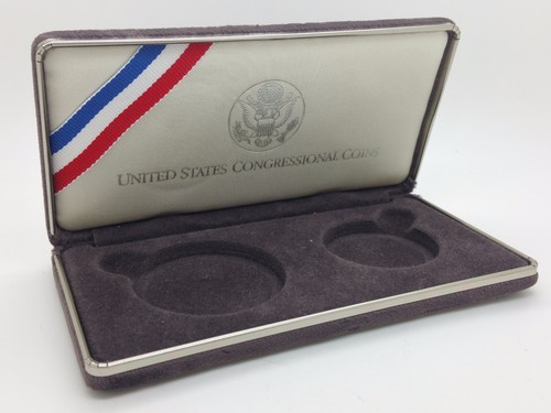 Conjunto de 2 monedas colección del Congreso de los Estados Unidos presentación vacía caja marrón - Imagen 5 de 6