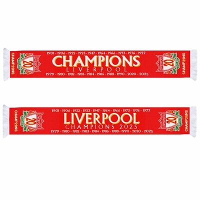 Liverpool 2025 Premier League Champions Scarf Liverpool Football