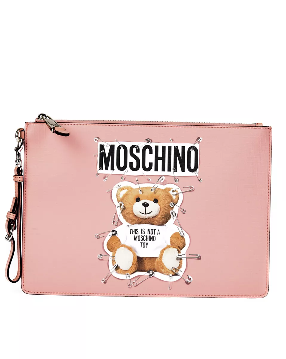 Borsa Pochette Moschino Bag SAFETY PIN TEDDY ITALY Donna Rosa 7A84208210  1147