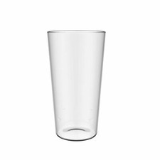 25Pcs Beer Glasses 600ml Luxury Reusable Plastic Glassware Drinkware Pint Glass