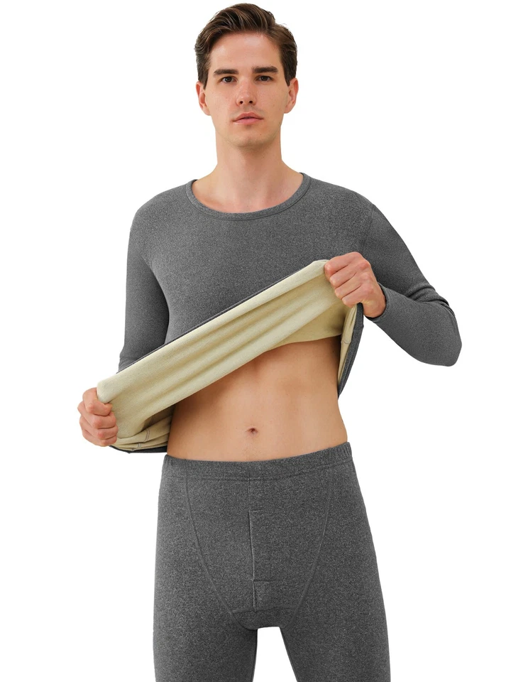 Conjunto Térmico Forro de Cashmere e Seda - Roupa Íntima Luxo Super Macia Lavável na Máquina - Imagem 2 de 4