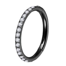 20G 18G 16G 14G Steel HINGED Segment Nose Ring Septum Clicker Daith Hoop