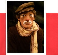 Creepy & Sad Circus Clown Newsboy Hat Blank Inside Deborah Gilbert Greeting Card
