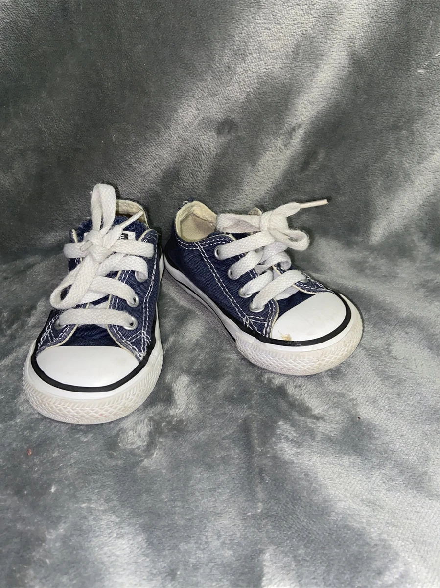 er nok Serrated strå Chuck Taylor Converse Infant Toddler Boys Girls Navy Low Top Size 5 | eBay