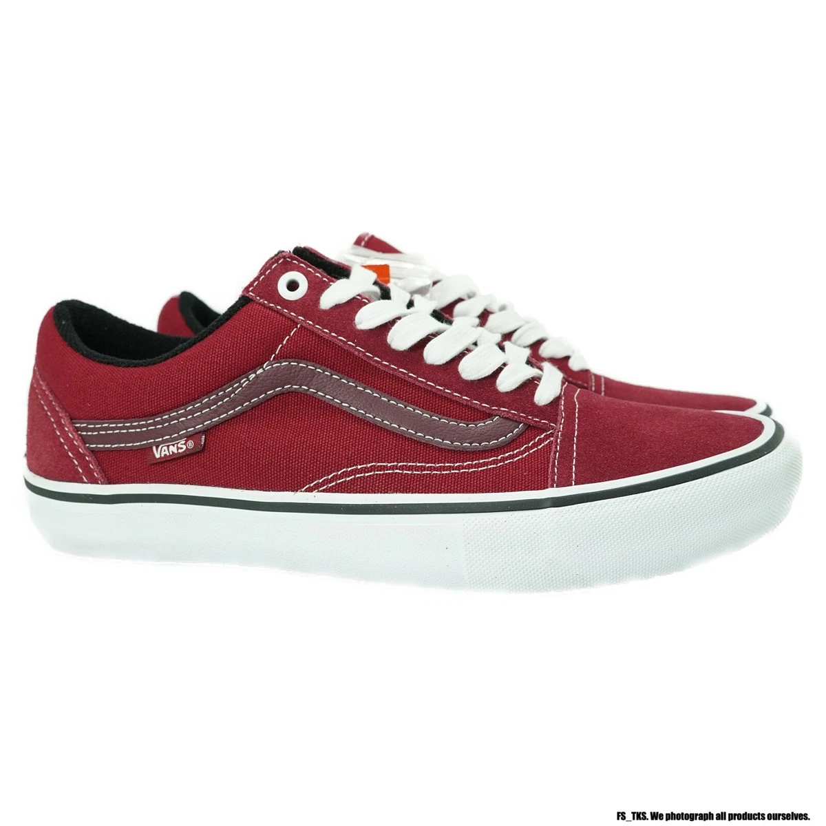 VN0A45JCVG41 VANS Old Skool Pro (Rumba Red / White) Men Size 8