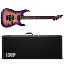 ESP LTD M-1000 Burled Poplar Purple Natural Burst Electric Guitar + Hard Case