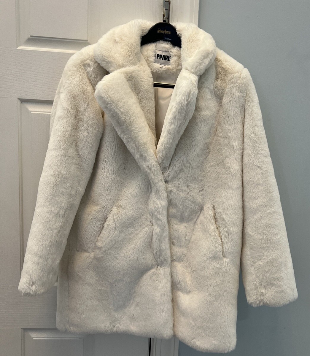 ジャケット・アウター andwang White mix fake fur coat long Penkiiy Men's Faux Fur Short Coat Winter Leopard Warm