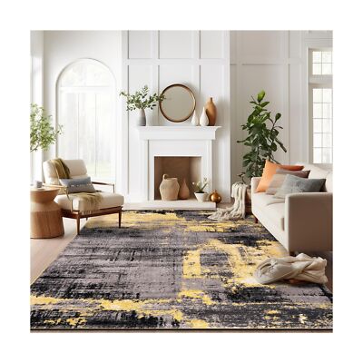 Rugshop Modern Abstract Design Non Shedding Soft Ideal for Living Room,Bedroo...