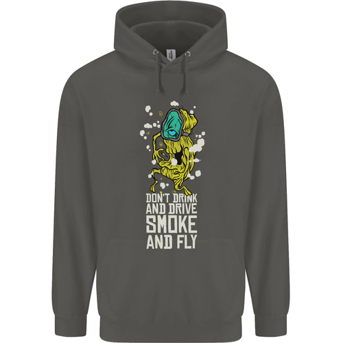 Funny Weed Cannabis Smoke and Fly Childrens Kids Hoodie - Picture 11 of 12