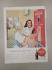 1948 Vintage Coke Coca Cola Soda Original Magazine Ad Nurses Vending Machine