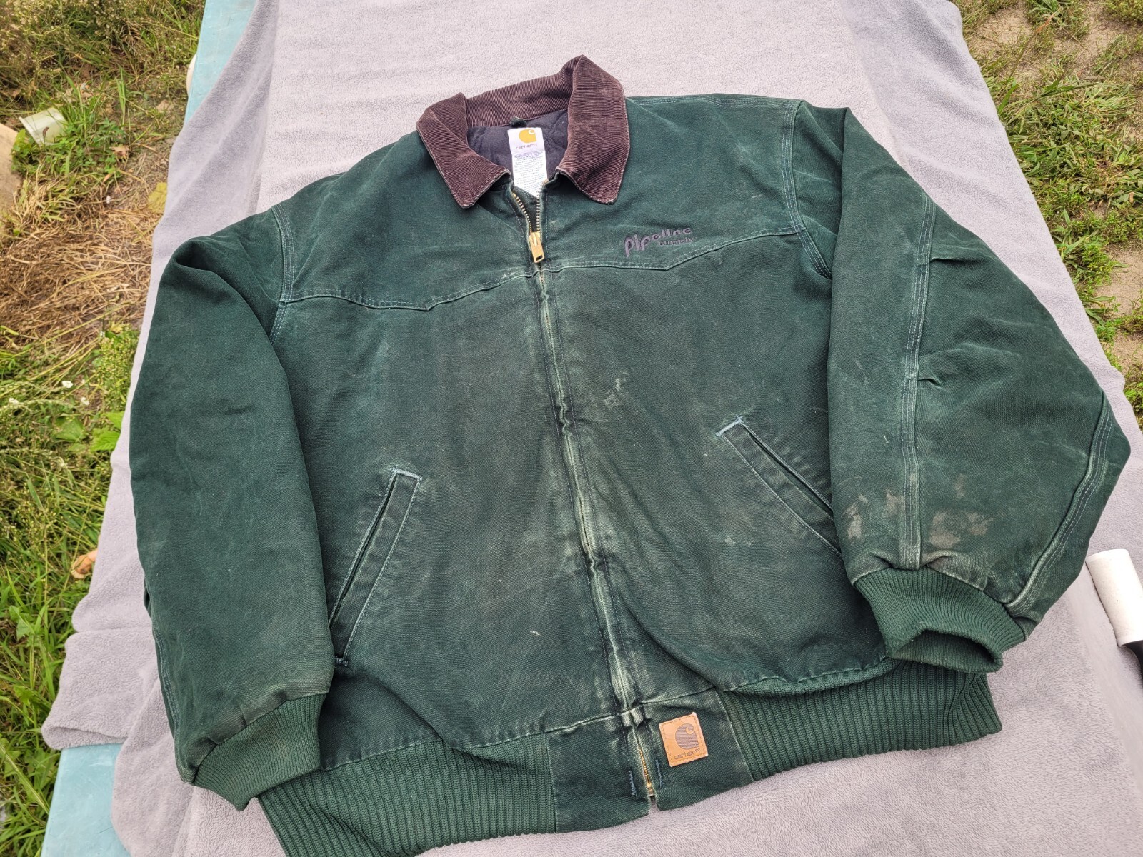 Carhartt J14 SPC Spruce Green Jacket Mens 3XL Santa Fe Quilted 
