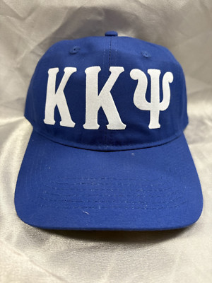 Kappa Kappa Psi Royal Cotton Dad Hat w/2'' White Flock Letters, Vintage,  NOS