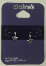 Claire's Sterling Silver Star Pull Through Drop Earrings (G131424-1 LOC. BR3)