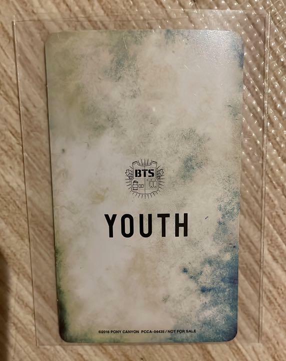 BTS YOUTH Japan Limited Official Photo Card RM J-HOPE JIN