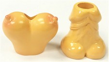 Eclipse Novelty Ceramic Risque Cigarette Snuffer, 2ct, Smoke Head Stop, BUTTMF