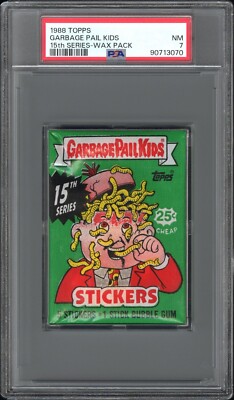 1988 Topps GPK OS15 Garbage Pail Kids Series 15 Card Wax Pack PSA 7 WITH 25c