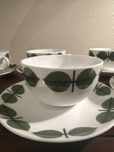 6 Swedish Gustavsberg Stig Lindberg Bersa Cups & Saucers - Picture 6 of 15