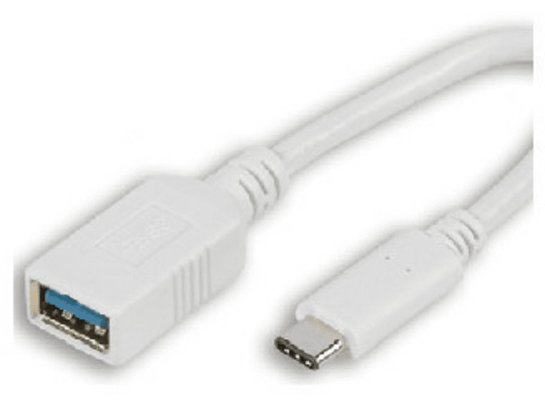 Cable USB - Vivanco USB-C/A 37559 Adaptador Blanco USB 3.0
