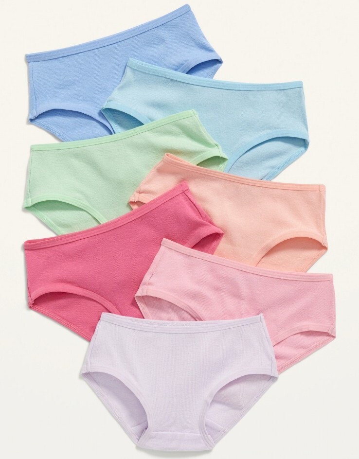 Old Navy Toddler Girls Underwear 2T3T Panties 7 PACK Solid Colors