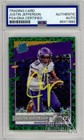 Justin Jefferson 2020 Optic Rated Rookie Green Velocity Auto #163 PSA/DNA Yellow