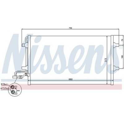1 Kondensator, Klimaanlage NISSENS 940154 ** FIRST FIT 