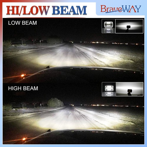 2pcs 7x6" LED Headlights Hi/Lo Beam DRL Fit Toyota Pickup 1982-1995 Truck DOT - Picture 5 of 12