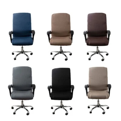 LAVISHCOVER Easy-Going Office Chair Cover Water Resistant Slipcover with Anti-Slip Buckle
