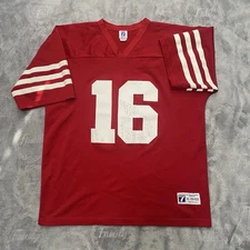 Vintage Logo 7 Joe Montana San Francisco 49ers Football Jersey Size XL  50-52