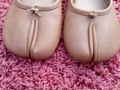 Maison Margiela Tabi Ballet Flat Nude Beige Leather Size 37 | eBay