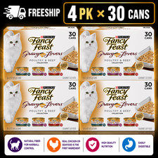 4-Pack Fancy Feast Gravy Lovers Wet Cat Food - Poultry & Beef, 120 CT / 360 OZ 0.87 per gallon
