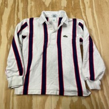 Vintage 80s IZOD Lacoste Striped Polo Made in Japan Kids M