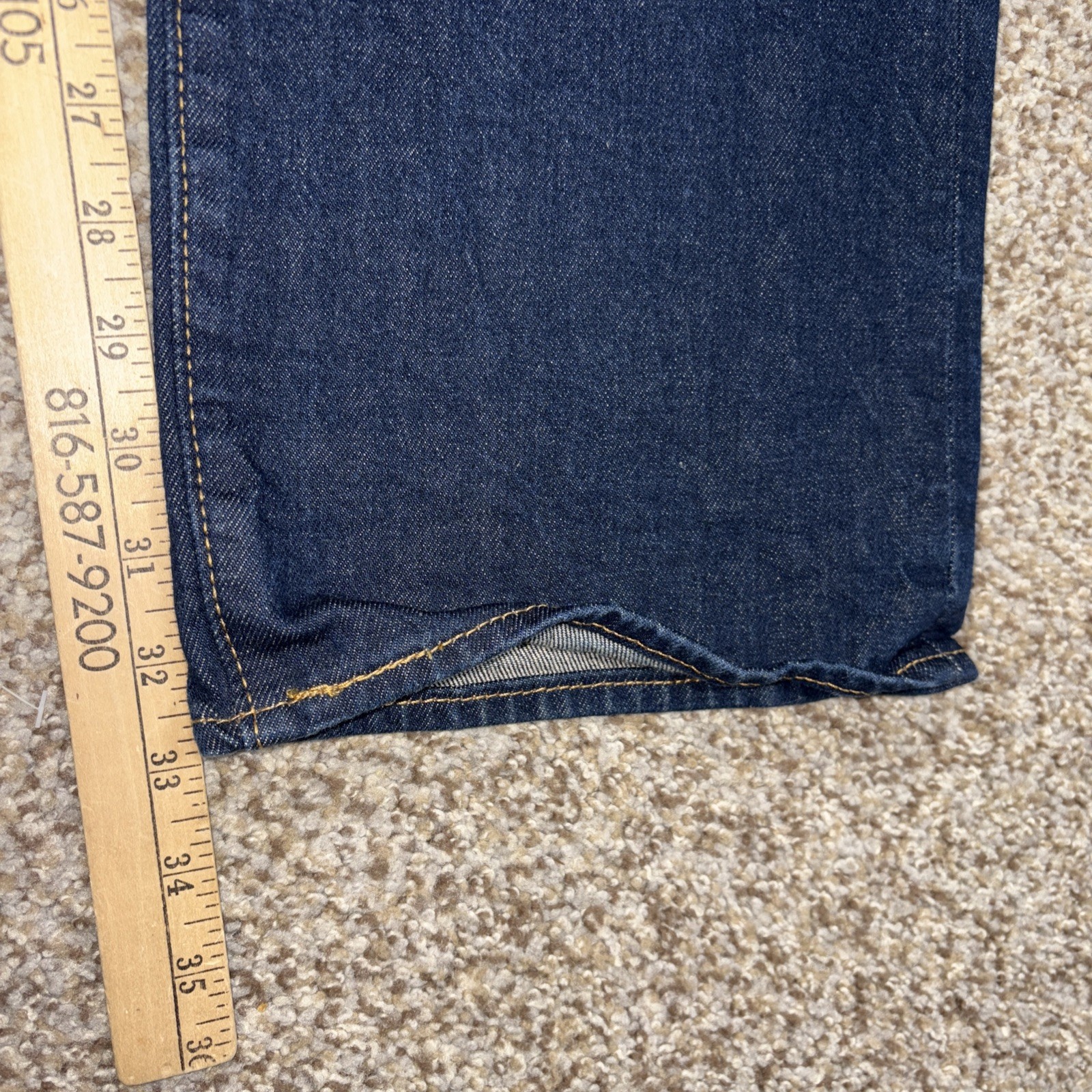 Levi's 501 Jeans Straight Leg Button Fly Denim Blue Mens Size 40x34 Fits 39 X 33 - View 10