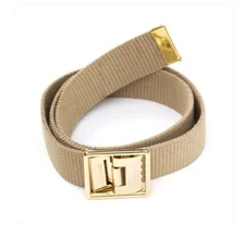New Officer's Equipment Company Anodized 40" web belt w open face buckle brass