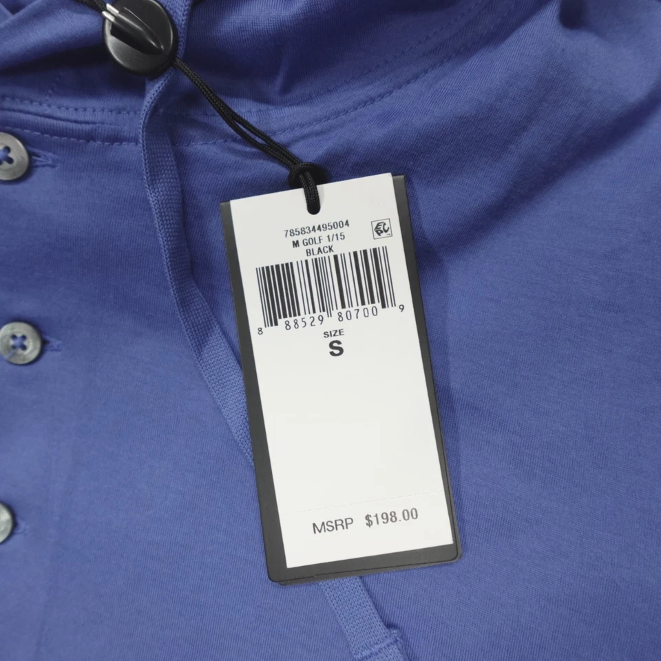 Sudadera con Capucha RLX Ralph Lauren Golf Henley Azul Absorbente Ligera Algodón Pima Talla S Foto 3 de 4