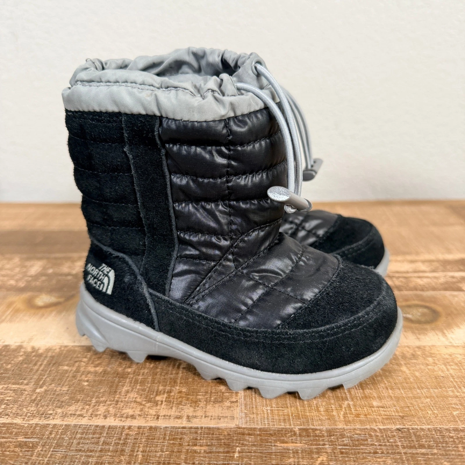 The North Face Winter Snow Boots Toddler 5 Black Gray Insulated NF00CXY4