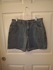 Vintage 90s Halston Jeanswear High Waist Denim Jean Shorts Ladies Sz 14