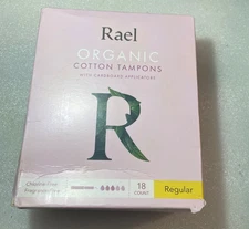 Rael Tampons Made With Organic Cotton Regular 18 count