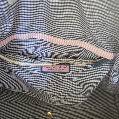 VINEYARD VINES Elfenbein Blau Heritage Canvas Weekender Seesack Gepäck Logo - Bild 11 von 16